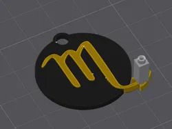 Fișiere pentru imprimante 3D | Fișier 3MF | Scorpio zodiac keyring - Llavero zodiaco escorpio