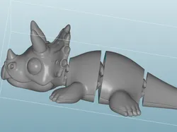 flexible Triceratops dinosaur