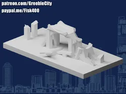 GreebleCity Ruins: Ruined Bridge