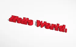 Hello World. Text