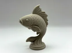 Jumping Koi Fish Statue