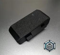 Pocket sized print-in-place magnetic container