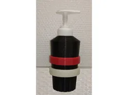 Pokeball-colored liquid soap dispenser