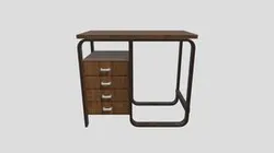 Small wood office desk