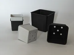 Stackable Square Seedling Pots | 3 Sizes