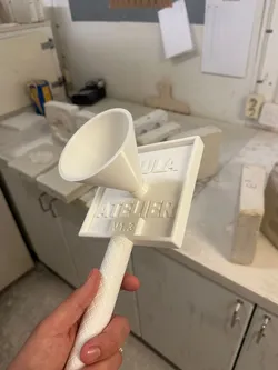 Casting pouring mold for plaster