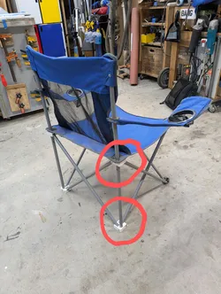 Embark Folding Chair Reinforced Joint and Foot
