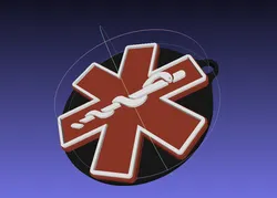 EMS Star of Life Keychain (Import from Thingiverse)