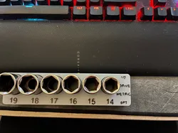 Gridfinity Bin For Craftsman 1/2 Drive Metric 6PT Sockets