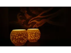 Petrified Shallows (Tealight holder - Voronoi noise)