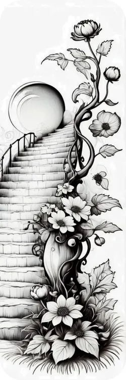 Stairway in Bloom Bookmark