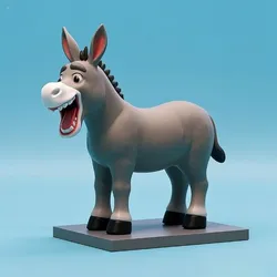 3288 Laughing Donkey 3D Printed Full-Figure Statue, pug, dachshund, poodle, cat, monkey, camel, beagle, crocodile, lion, fox, bull terrier, pomeranian, galgo, wolf, doberman pinscher, newfoundland, humor, donkey, 3d, STL