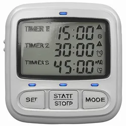 3D Digital Medical Timer with Multiple Alarm Settings and Clip Attachment