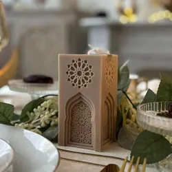 Artisanal Candle 3D Mold - Elegant Islamic Geometric Design
