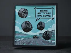 Bono, my tyres are gone - F1 Radio - Hueforge  - Free 3D Print Model