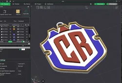 Colombia Team Crest Keychain Color Printable and Renderable 3D Print Model in Keychains 632399