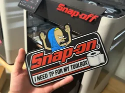 Cornholio Snap-On Magnetic Toolbox Badge - Free 3D Print Model