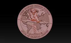 Cyber Warfare Mission Systems Emblem 3D Print Model in Coins and Badges 631694