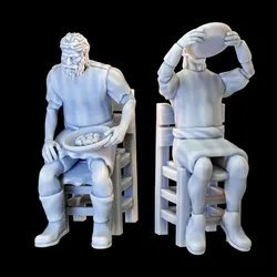 Eating Peasants Sitting - Fantasy Tavern District Vol II