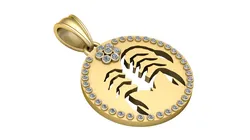 Eternal Bond Medallion with Diamond Halo and Reaching Hands Motif