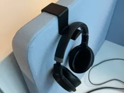 Headphone Holder for Office Cubicle Partitions - Free 3D Print Model