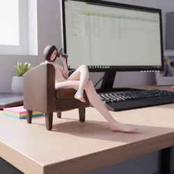 Hot Naked woman on the chair Figurine