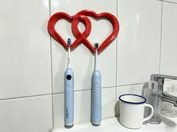 Interlocking Double Heart Couple Toothbrush Holder - Free 3D Print Model