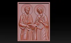 Joachim and Ana Changings Sacred Christian 3D Print Model in Mathematical art 631693