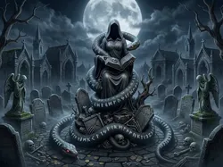 Lady Grim Reaper with Runic Serpent - Free 3D Print Model