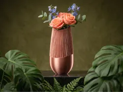 LineRidge Vase – Minimal Ribbed Flower Vase - Free 3D Print Model