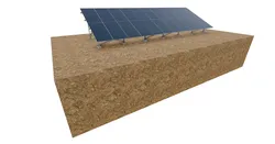 Lowpoly Ground Mounted Solar Panels-11 Rows of PV Modules