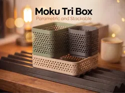 Moku Parametric Storage Box Tri Style  - Free 3D Print Model