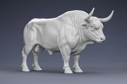 Muscular Bull 3D Print Model in Other 632193