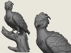 Phoenix Bird Sculpture 3D Print Model in Animals 631025
