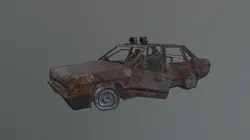 Post Apocalyptic Destroyed Abandoned Car