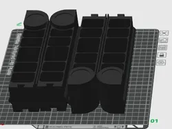 Storage Drawer for P2S with Gridfinity- 60mm - Free 3D Print Model