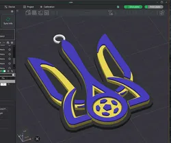 Ukraine Football Federation Team Crest Keychain Color Printable and Renderable 3D Print Model in Keychains 632423