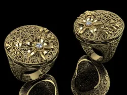 Ultra Vision Ring Printable Model Jewelry Gold Luxury 3D Print Model in Rings 631895