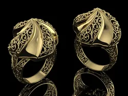 Ultra Vision Ring Printable Model Jewelry Gold Luxury 3D Print Model in Rings 631933