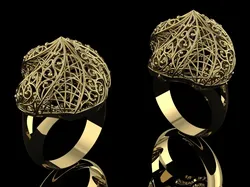 Ultra Vision Ring Printable Model Jewelry Gold Luxury 3D Print Model in Rings 631934
