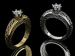 Ultra Vision Ring Printable Model Jewelry Gold Luxury 3D Print Model in Rings 631942