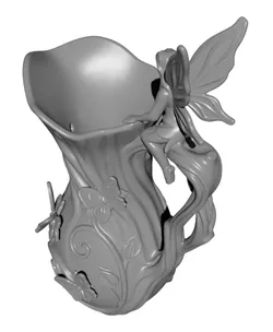 Whimsical Fairy Garden Pitcher Vase