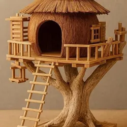 Whimsical Treehouse Retreat – 3D Printable Model