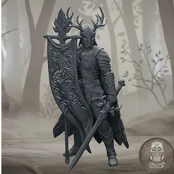 Wood Elf Standard Bearer – Forest Banner Warden | 32mm Fantasy Wargame Command Unit