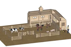 Barn House Fence 2D Animals 3D Puzzle