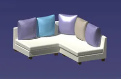 Couch with pillows