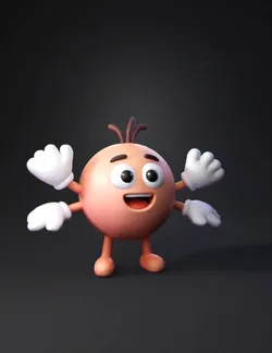 Create a stylized low poly 3D game character The character is a chee