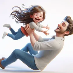 Father And Daughter Love Fathers Day Special Sculpture Figurine