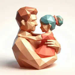 Father And Daughter Love Fathers Day Special Sculpture Figurine