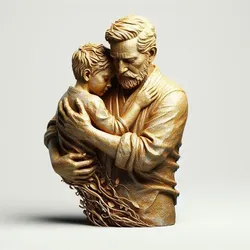 Father And Son Love Fathers Day Special Sculpture Bond